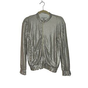 Dress the Population Sequins Bomber Jacket XS euc